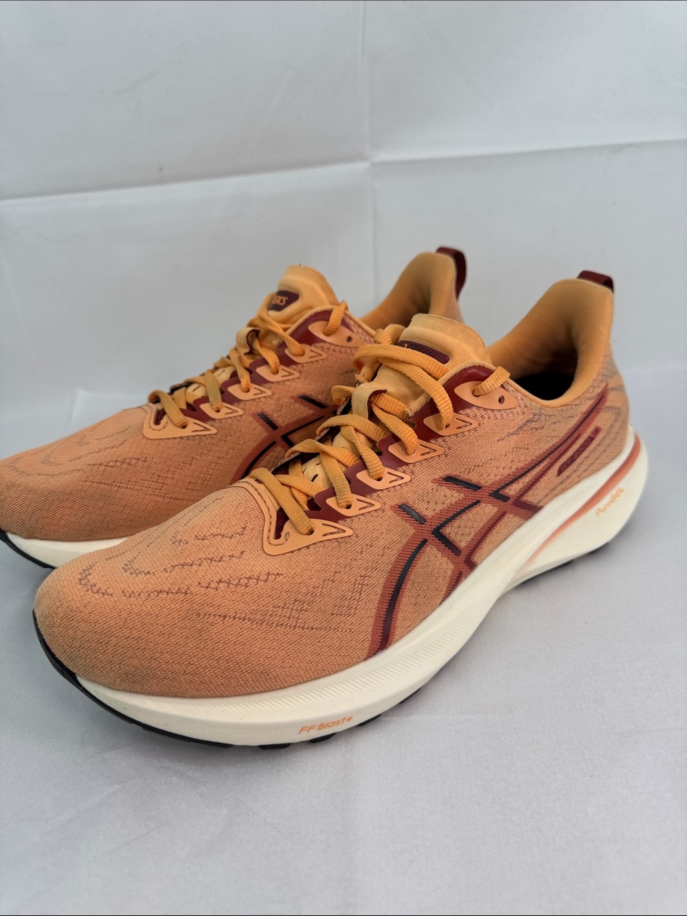 Asics Mens GT-2000 13 Mesh Running Sneakers Shoes in Peach/Coral, sz 11